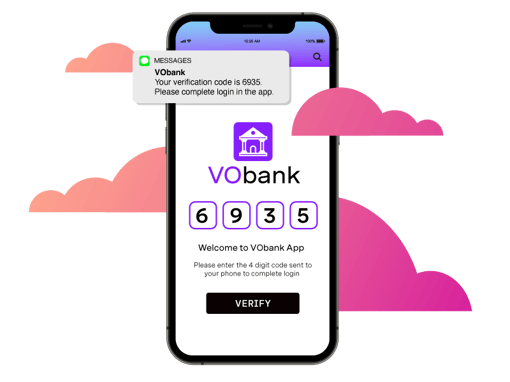SMS API showcasing verification code message