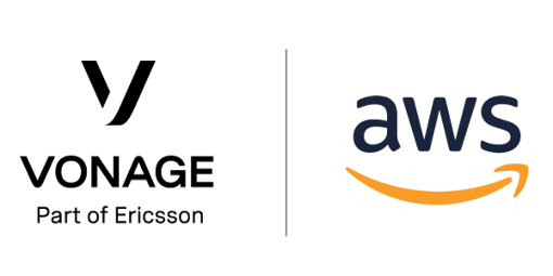 Vonage and AWS logos